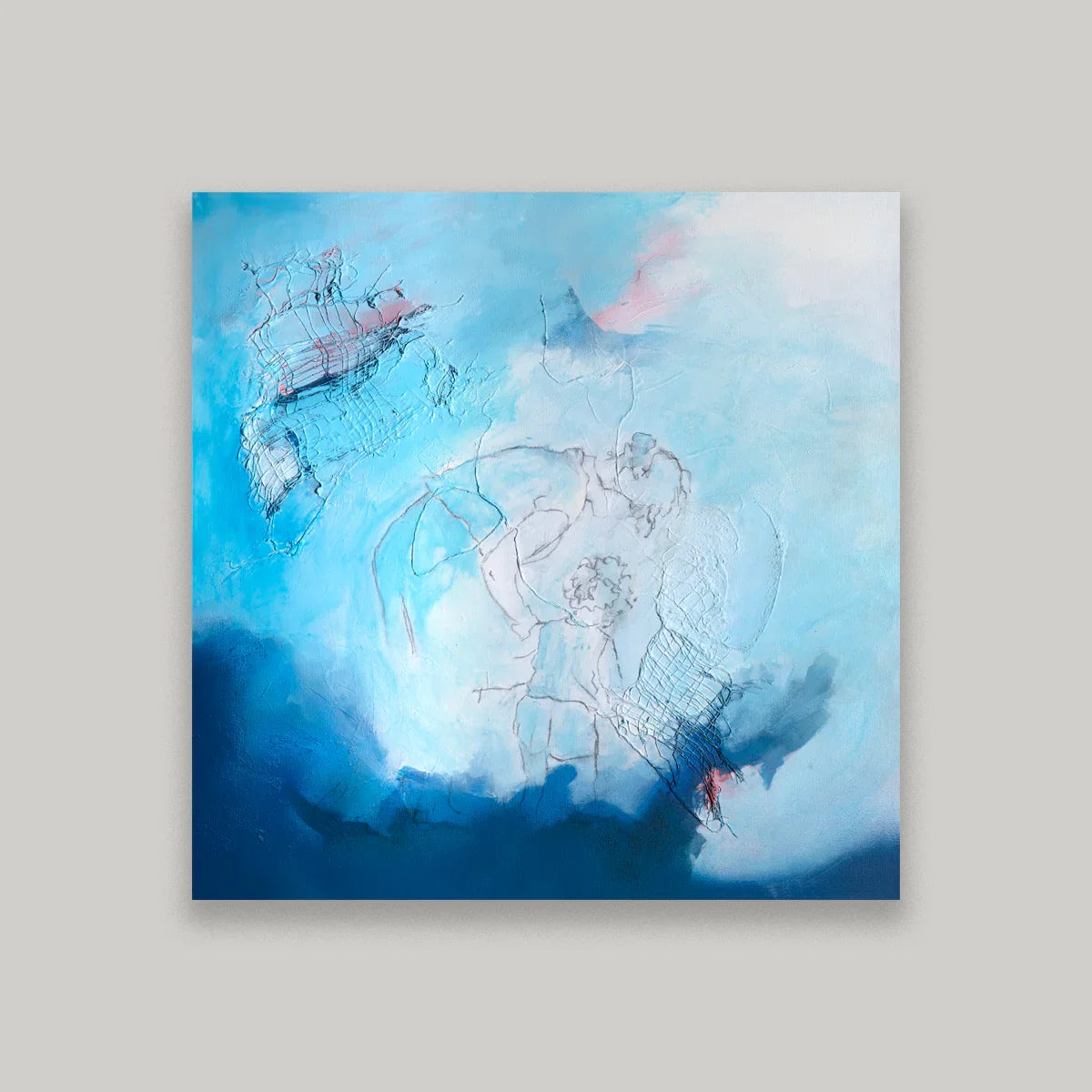 Before I Knew How to Ask | 24"x24" | Abstract Figurative