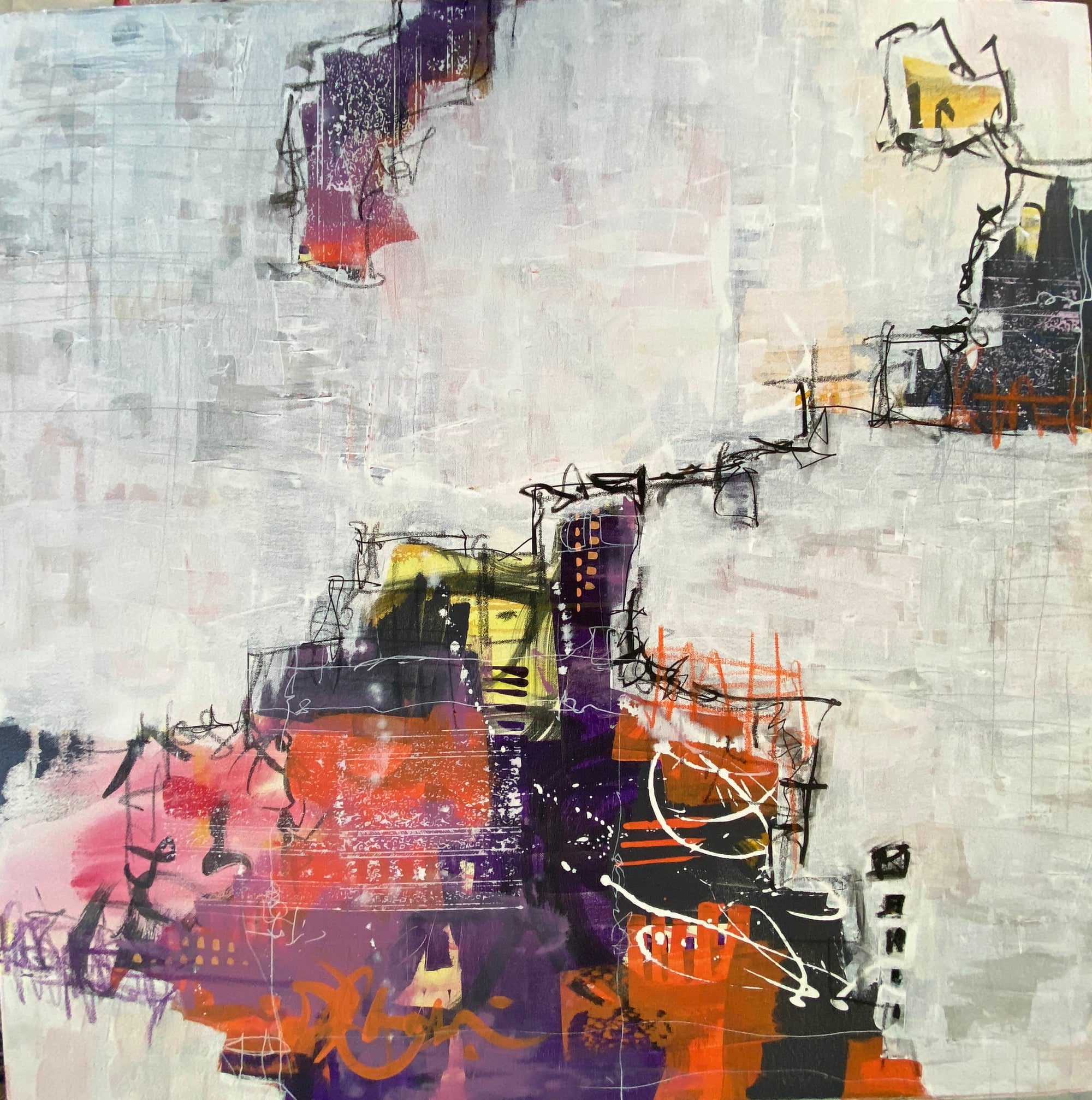 City That Remembers  | 36" x 36"