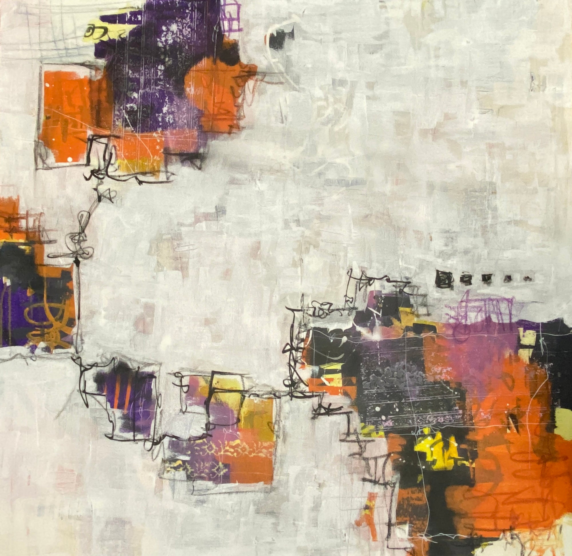 Last light on the rooftops  | 36" x 36"