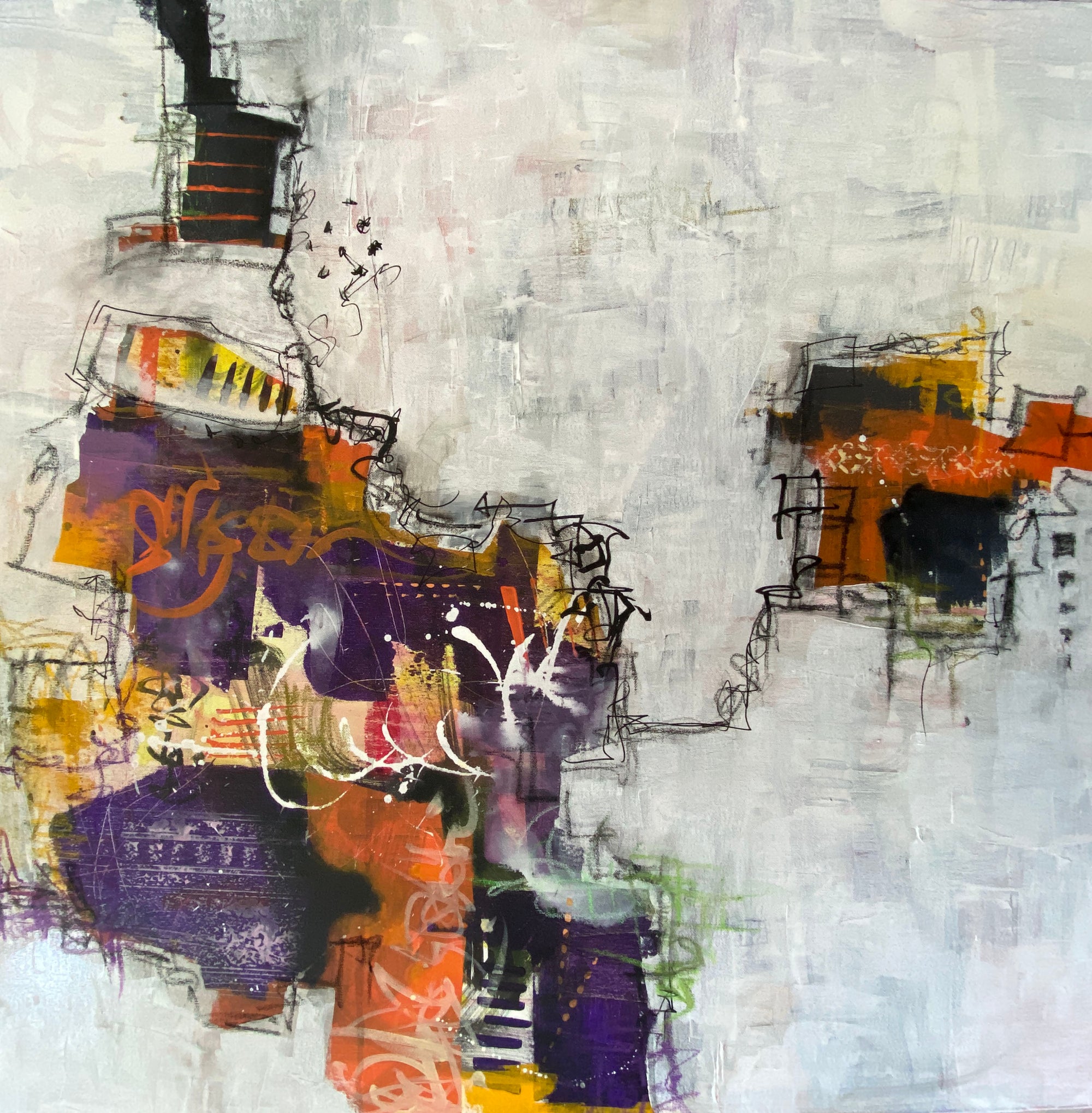 When the Walls Pulse  | 36" x 36"