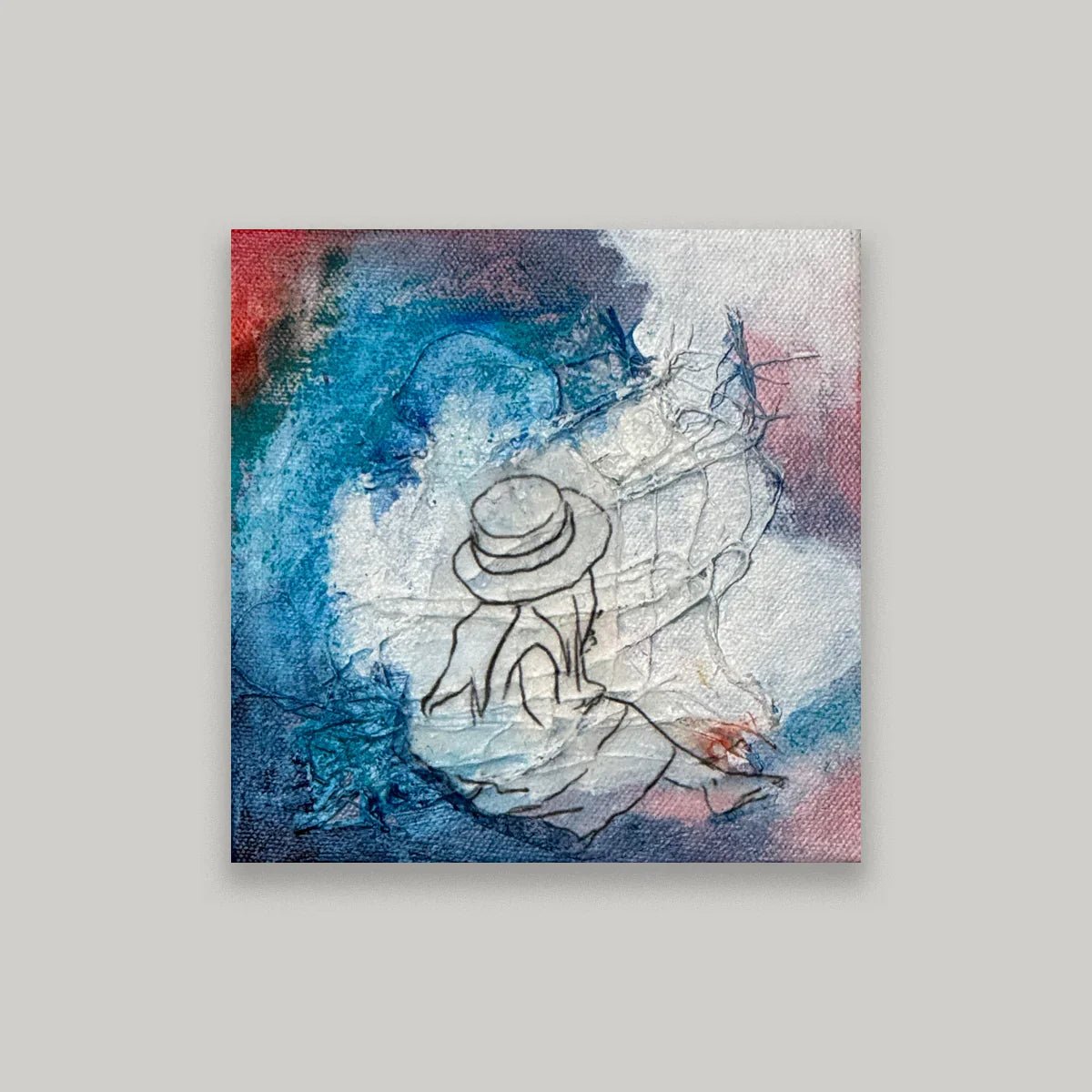 Little Miss Muffett | 6"x 6" | Abstract Figurative - Pratartist