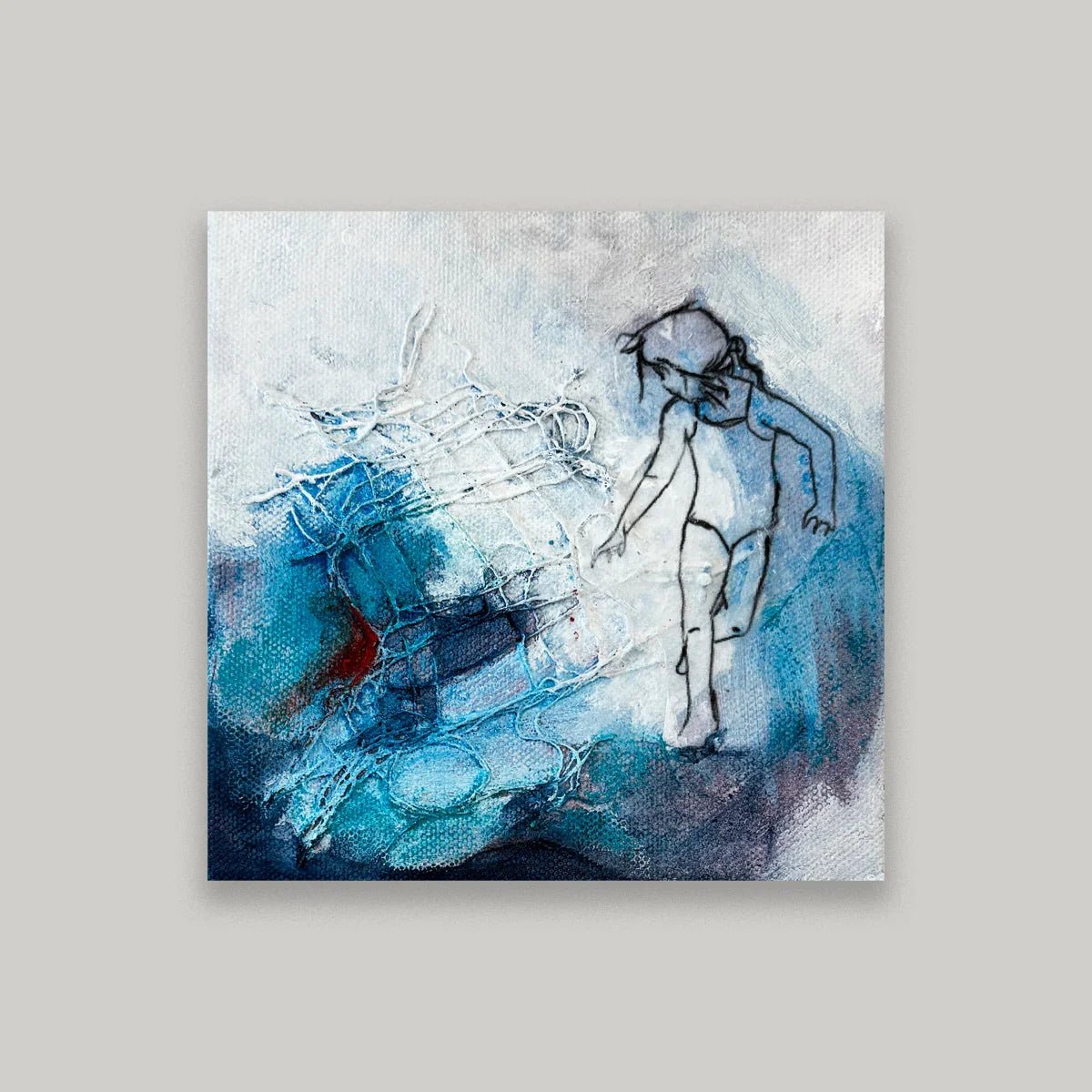 The Day I Felt Brave | 6"x 6" | Abstract Figurative - Pratartist
